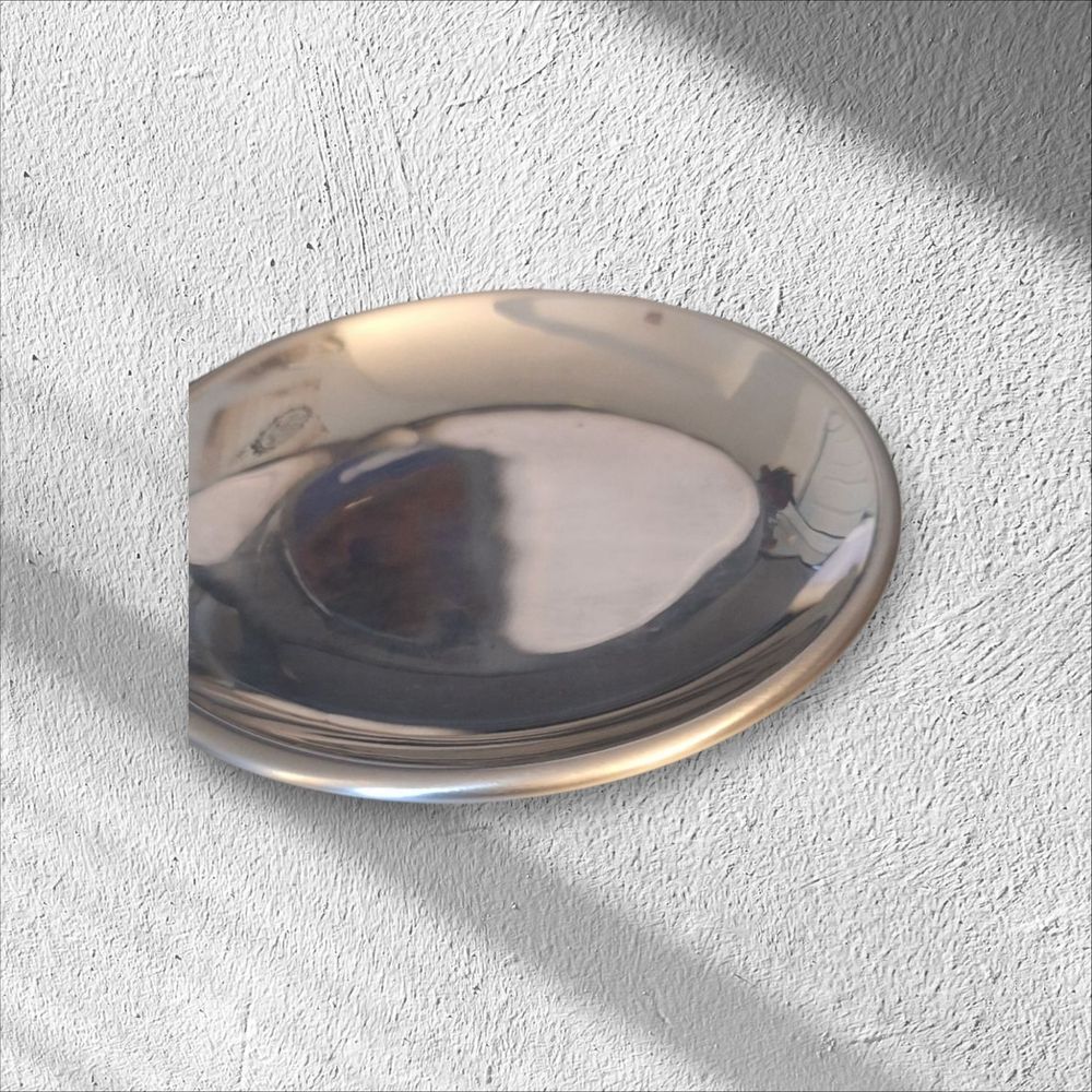 PARADIGM TRENDS Stainless Steel Small Round Tray Made In INDIA - Picture 3 of 5